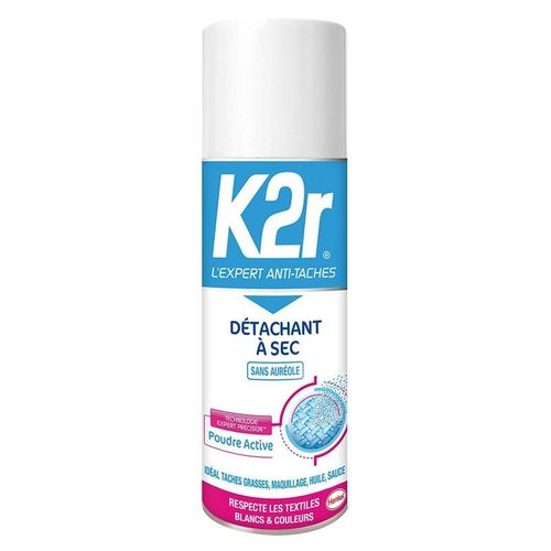 K2r détachant à sec taches grasses tous textiles en aérosol 200ml