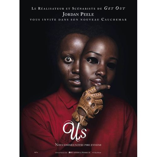 Us - Véritable Affiche De Cinéma Pliée - Format 120x160 Cm - De Jordan Peele Avec Lupita Nyong'o, Winston Duke, Elisabeth Moss - 2019