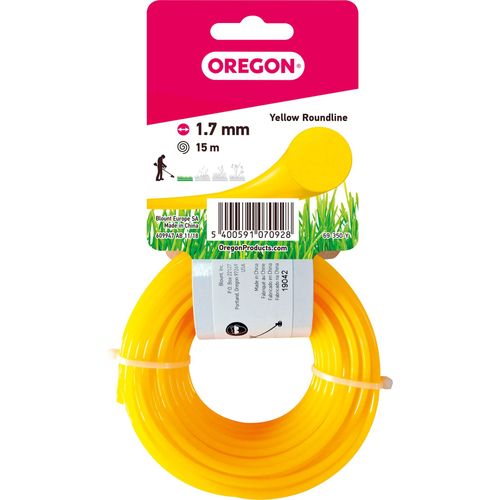 Fil rond pour débroussailleuse Oregon - Longueur 15 m - Diamètre 1,7 mm