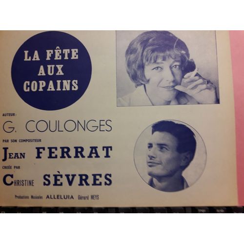 Jean Ferrat Lot De 10 Partitions De Chansons