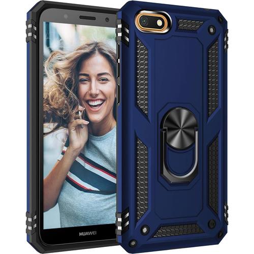 Coque Pour Huawei Enjoy 8e Youth,360 Degrés Support Rotatif À Coque Pour Huawei Honor 7s Dua-Lx1 Dua-L21 Dua-Lx2 Dua-L22/Enjoy 8e Youth Dra-Al00 Dra-Tl00 Coque Housse Etui Cover Blue