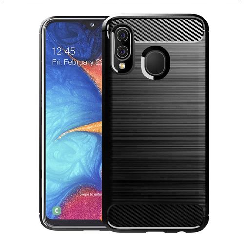 Coque Brossée Noire Samsung Galaxy A20e Carbon Fiber Antichoc - Accessoires Pochette Case Galaxy A20e