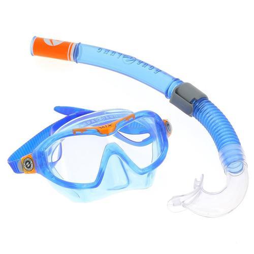 Masque Et Tubas De Plongée Aqualung Combo Mix Blue/Org Jr Bleu 28601