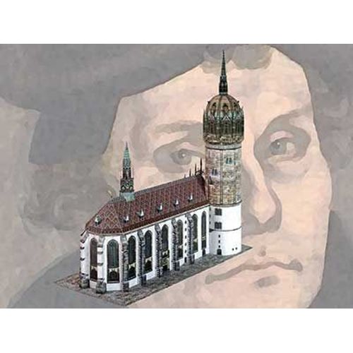 Puzzle 7 Pièces Maquette En Carton : Eglise Du Château De Wittenberg
