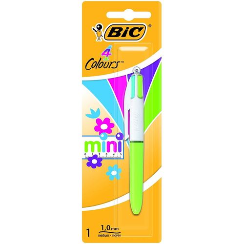 Bic Stylo-Bille 4 Couleurs Mini - Couleurs Fashion Assorties