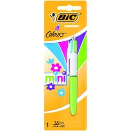 BIC Stylo-bille 4 couleurs Mini - Couleurs fashion assorties