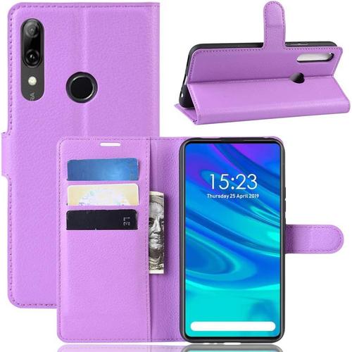 Coque Huawei P Smart Z/Honor 9x, Antichoc Portefeuille Étui Housse En Cuir À Rabat Flip Cover Case Avec Porte Carte, Béquille, Boucle Magnétique Pour Huawei P Smart Z/Honor 9x, Violet