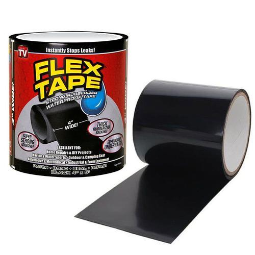 Bande Adhésive Ruban Hydrofuge Et Waterproof Ultra-Résistante Flex Tape Noir