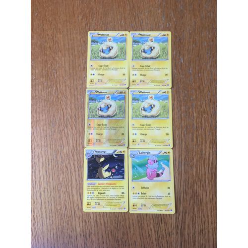 (1335) 4x Wattouat + Lainergie + Pharamp (Pokemon)