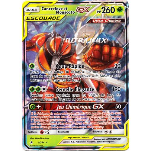 Pokémon - 1/214 - Cancrelove Et Mouscoto Gx - Sl10 - Soleil Et Lune - Alliance Infaillible - Ultra Rare