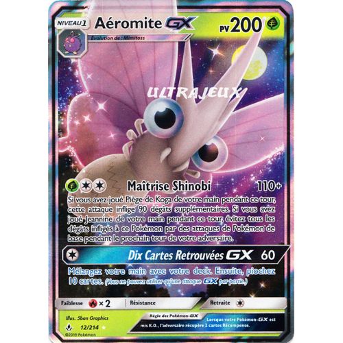 Pokémon - 12/214 - Sl10 - Soleil Et Lune - Alliance Infaillible - Aéromite Gx - Ultra Rare