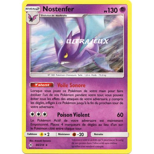 Pokémon - 66/214 - Sl10 - Soleil Et Lune - Alliance Infaillible - Nostenfer - Holo Rare