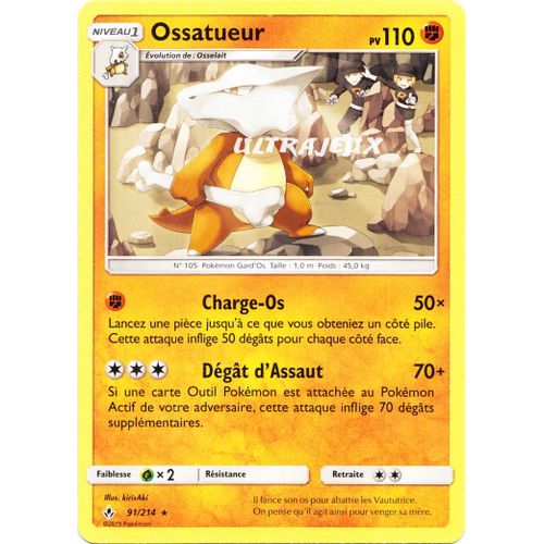 Pokémon - 91/214 - Sl10 - Soleil Et Lune - Alliance Infaillible - Ossatueur - Rare