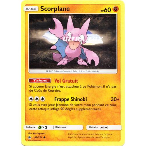 Pokémon - 98/214 - Sl10 - Soleil Et Lune - Alliance Infaillible - Scorplane - Commune