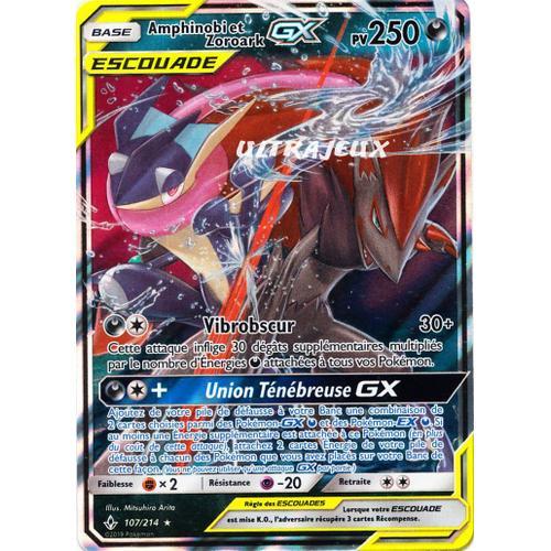 Pokémon - 107/214 - Sl10 - Soleil Et Lune - Alliance Infaillible - Amphinobi Et Zoroark Gx - Ultra Rare