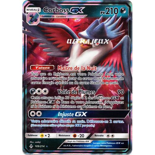 Pokémon - 109/214 - Sl10 - Soleil Et Lune - Alliance Infaillible - Corboss Gx - Ultra Rare