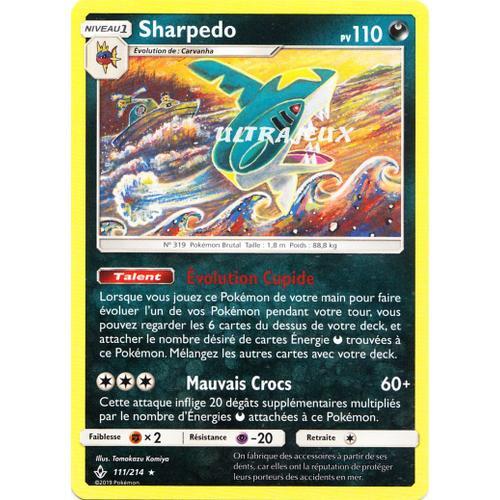 Pokémon - 111/214 - Sharpedo - Sl10 - Soleil Et Lune - Alliance Infaillible - Rare