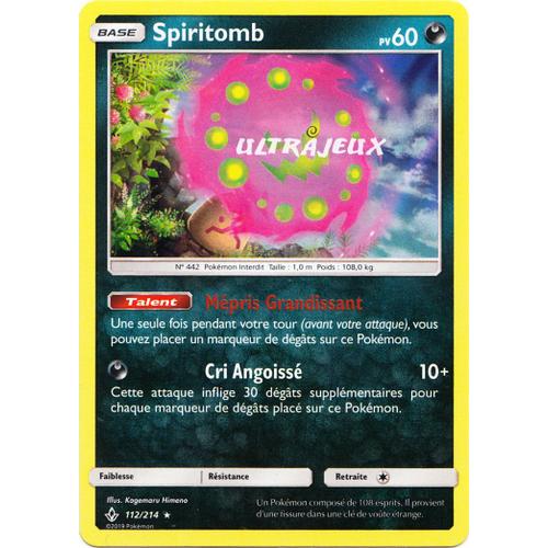 Pokémon - 112/214 - Spiritomb - Sl10 - Soleil Et Lune - Alliance Infaillible - Holo Rare