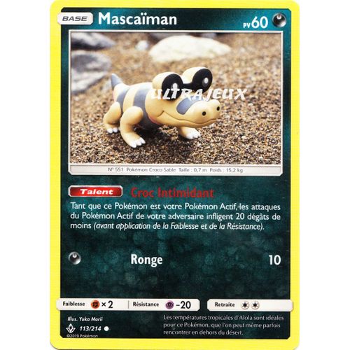 Pokémon - 113/214 - Sl10 - Soleil Et Lune - Alliance Infaillible - Mascaïman - Commune