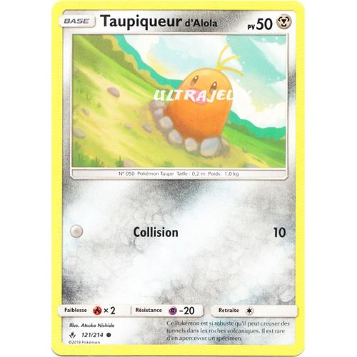 Pokémon - 121/214 - Taupiqueur D'alola - Sl10 - Soleil Et Lune - Alliance Infaillible - Commune