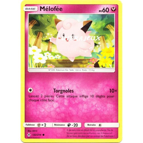 Pokémon - 132/214 - Mélofée - Sl10 - Soleil Et Lune - Alliance Infaillible - Commune