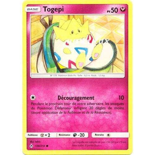 Pokémon - 136/214 - Togepi - Sl10 - Soleil Et Lune - Alliance Infaillible - Commune