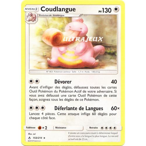 Pokémon - 153/214 - Sl10 - Soleil Et Lune - Alliance Infaillible - Coudlangue - Rare