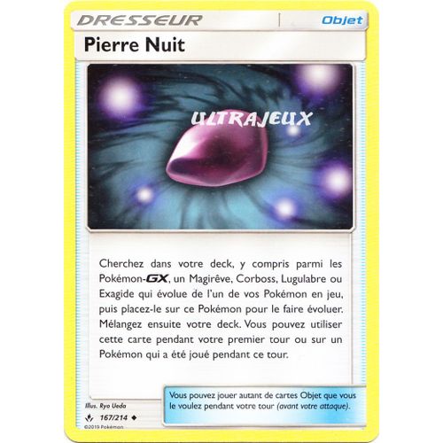 Pokémon - 167/214 - Sl10 - Soleil Et Lune - Alliance Infaillible - Pierre Nuit - Peu Commune