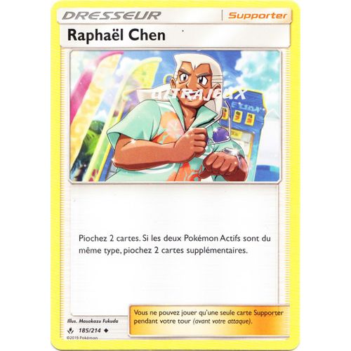 Pokémon - 185/214 - Sl10 - Soleil Et Lune - Alliance Infaillible - Raphaël Chen - Peu Commune