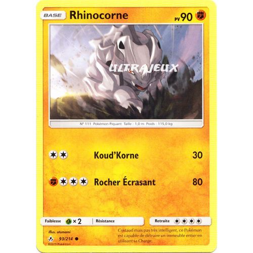 Pokémon - 93-R/214 - Rhinocorne - Reverse