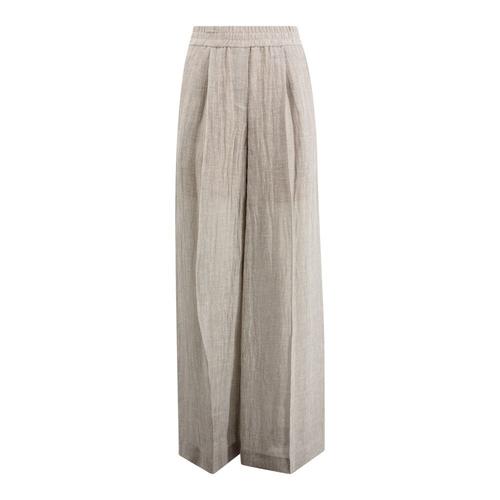 Brunello Cucinelli - Trousers > Wide Trousers - Gray