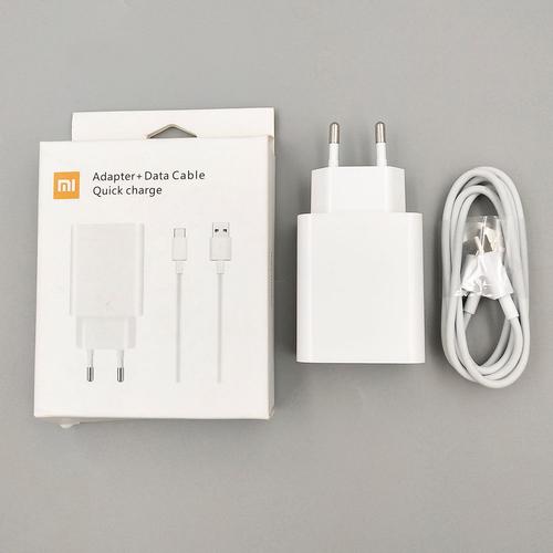 Xiaomi-Chargeur Rapide Qc4.0 Adaptateur De Charge Rapide Câble De Type C Pour Mi 10 8 Se 9t 6 A3 Lite Redmi Note 8 8t K20 K30 Pro 27w