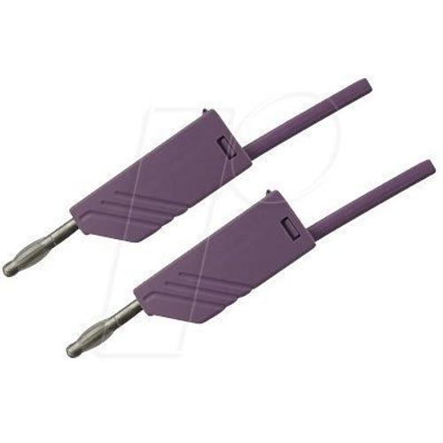 SKS Hirschmann MLN 25/2,5 VI Cordon de mesure[Banane mâle 4 mm -Banane mâle 4 mm ] 0.25 m violet