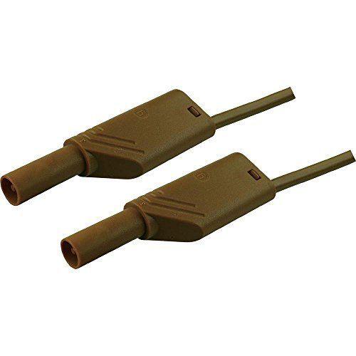 SKS Hirschmann MLS WS 200/2,5 Cordon de mesure de sécurité[Banane mâle 4 mm -Banane mâle 4 mm ] 2 m marron