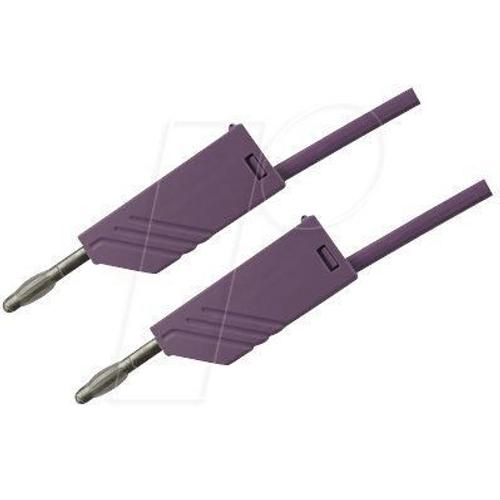 SKS Hirschmann MLN 200/2,5 VI Cordon de mesure[Banane mâle 4 mm -Banane mâle 4 mm ] 2 m violet