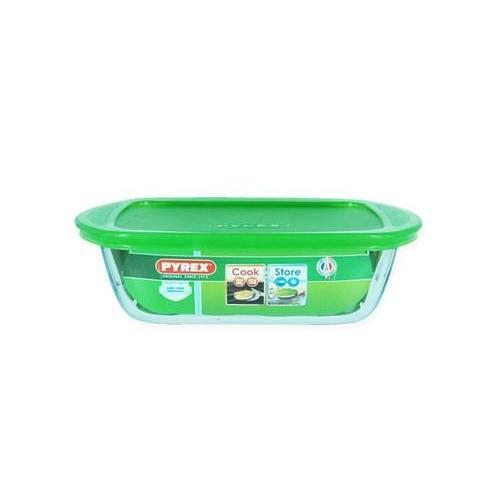 Pyrex Plat A Four + Couvercle Cook And Store Basic 23x15 Cm Transparent