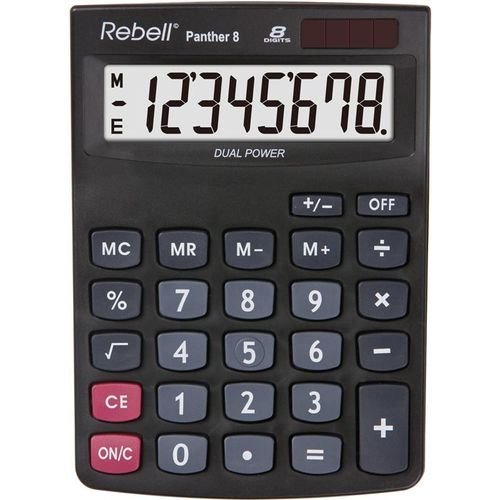 Calculatrice Rebell, RE-PANTHER 8 BX, black, table, 8-digit