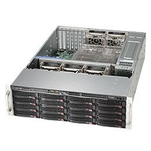 Supermicro SC836 BE1C-R1K03B - Montable sur rack - 3U - Extended ATX améliorée - SATA/SAS - hot-swap 1000 Watt - noir