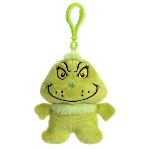 Dr. Seuss 15908 Aurora World The Grinch Plush Key Clip, Green, 11cm