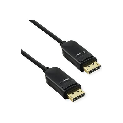 VALUE - Câble DisplayPort - DisplayPort (M) pour DisplayPort (M) - DisplayPort 1.4 - 15 m - Active Optical Cable (AOC), support 8K60Hz (7680 x 4320) - noir