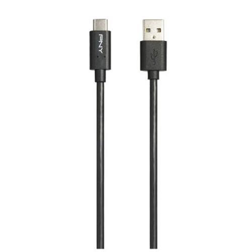 PNY - Câble USB - USB type A (M) pour 24 pin USB-C (M) - USB 2.0 - 3 m - noir