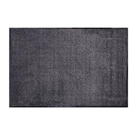 Relaxdays Paillasson gris chiné tapis d'entrée couloir intérieur extra plat  mince 120 x 180 cm, noir-gris