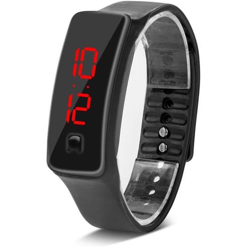 Led Wristwatch, Montre D'affichage Électronique De Courroie De Silicone De Montre-Bracelet De Sport De Digital Pour Les Hommes Et Les Femmes(#2)