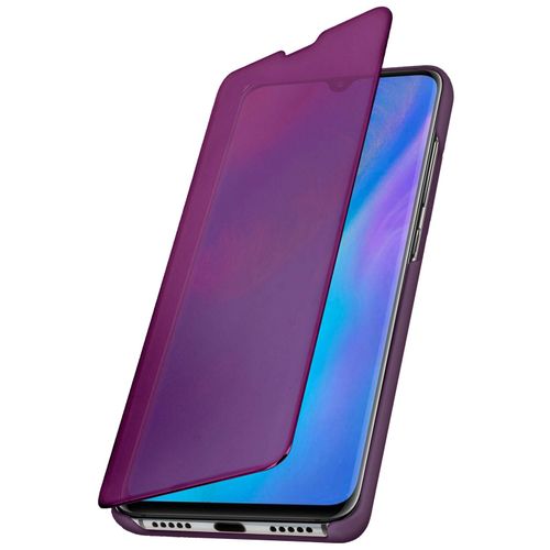 Housse Huawei P30 Pro Étui Miroir Clapet Translucide Stand Vidéo Violet