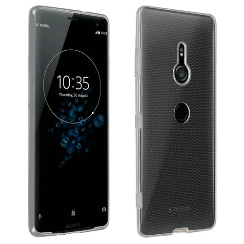 Coque Arrière + Film Verre Trempé Écran Sony Xperia Xz3 - Contour Noir