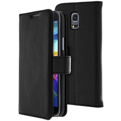 Housse Galaxy S5 Mini Avec Coque Interne En Silicone Gel Sur Mesure - Noir