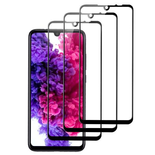 Verre Trempé Pour Xiaomi Redmi Note 7 Contour Noir Lot De 3