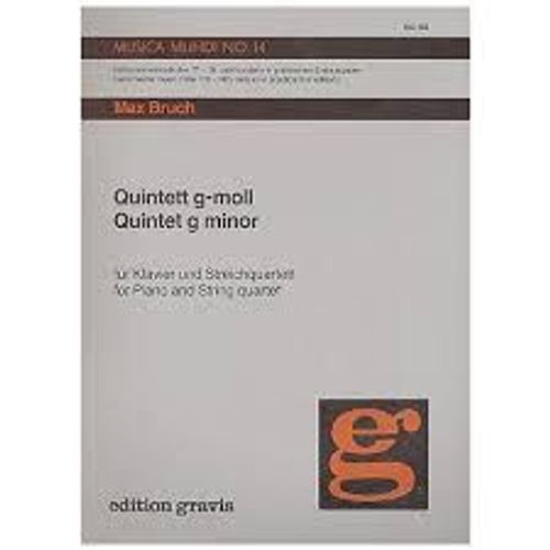 Quintette = Quintett En Sol Mineur = G Moll Pour Piano Et Cordes De Max Bruch
