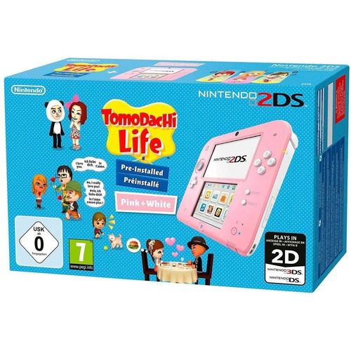 Nintendo 2ds Rose + Blanc Tomodachi Life