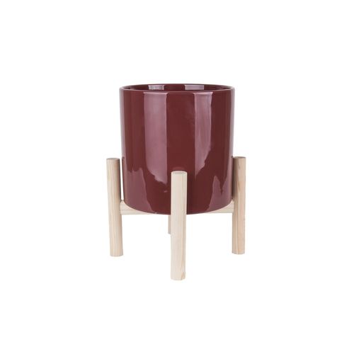 Cache-Pot Sur Pieds Trestle - Diam. 20 Cm - Rouge